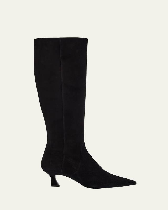 50mm Vinnie Suede Knee-High Boots